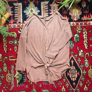 Soft waffle knit long sleeve